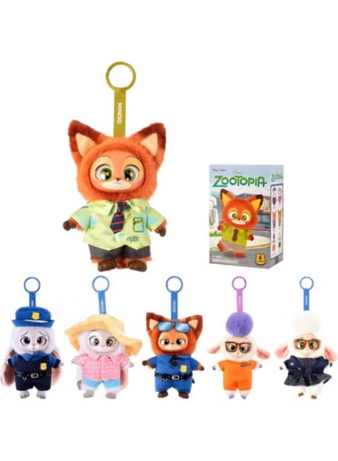 minisopuru Miniso Zootopia Series Blind Box Disney Vinyl Plush Pendant and Keychain Mystery Blindbox. - Image 1